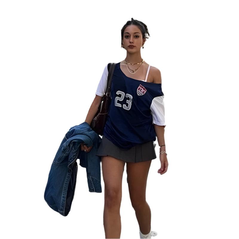Oversized Vintage Off Shoulder Tee