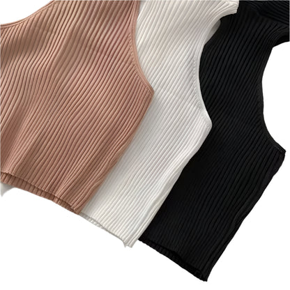 Hollow-Out Knit Tank Top
