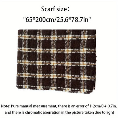 Plaid Acrylic Scarf – Classic Warmth with Timeless Style