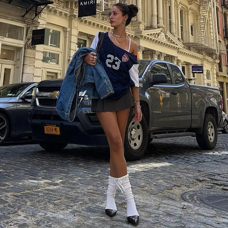 Oversized Vintage Off Shoulder Tee