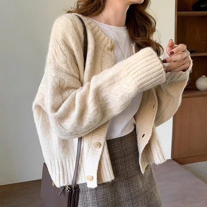 Button Front Knit Cardigan
