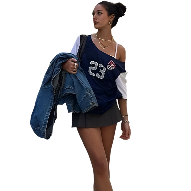 Oversized Vintage Off Shoulder Tee