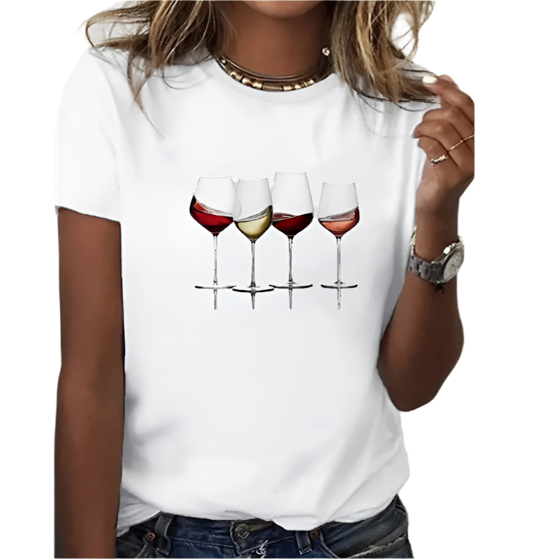 Wine Inspired Printed Tee