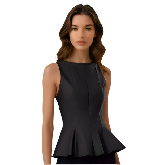 Peplum Chiffon Top