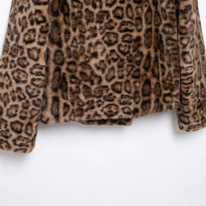 Animal Print Faux Fur Jacket