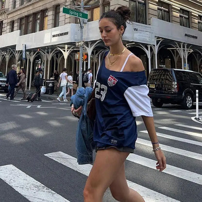 Oversized Vintage Off Shoulder Tee