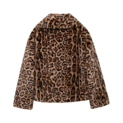 Animal Print Faux Fur Jacket