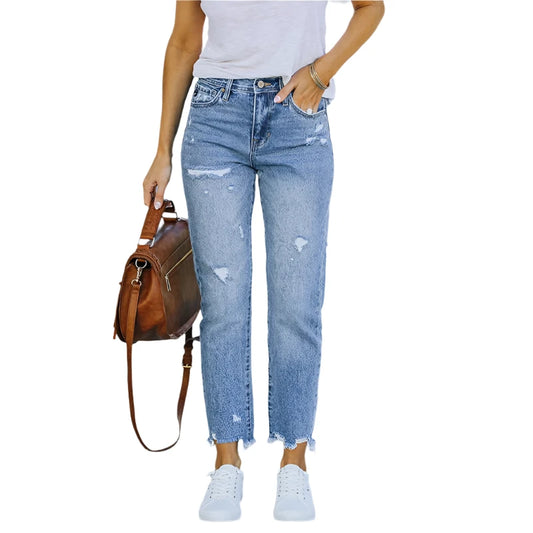 High-Waist Denim Jeans