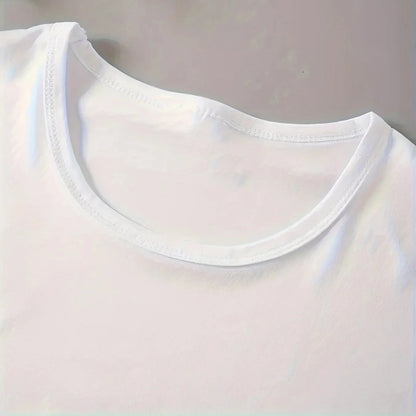 Cartoon Applique Casual Tee